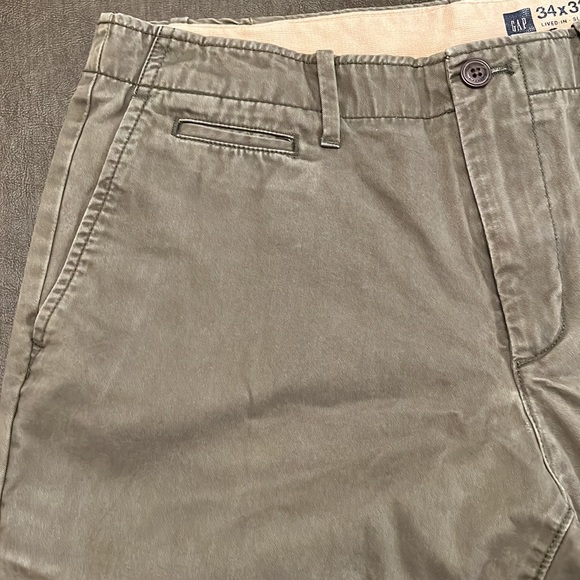 Gap Lived in Slim men’s Olive green 5 PKT Pant - Picture 3 of 8